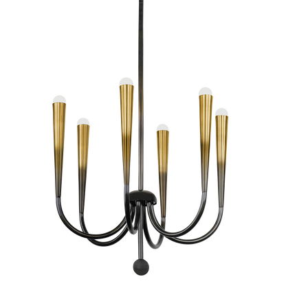 Hudson Valley Adley 6-Light Chandelier Gradient Brass