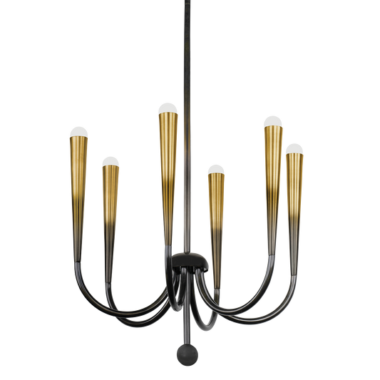Hudson Valley Adley 6-Light Chandelier Gradient Brass