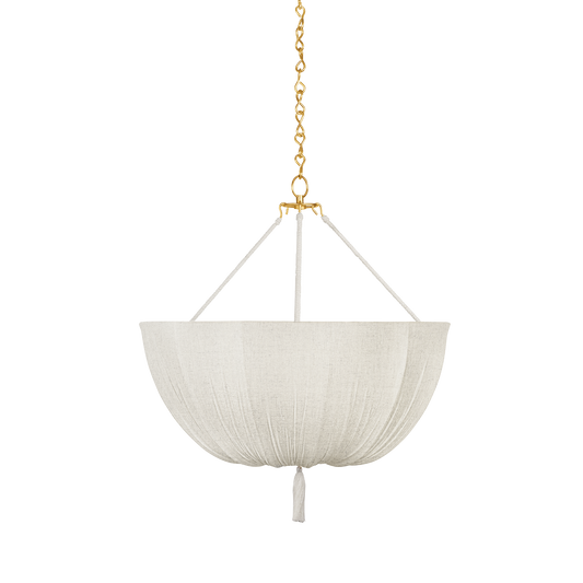 Hudson Valley Carolina 30" 3-Light Pendant Aged Brass