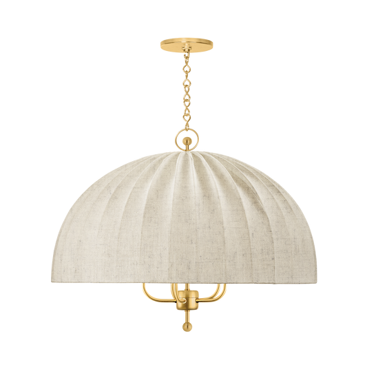 Hudson Valley Palmetto 5-Light Chandelier Aged Brass
