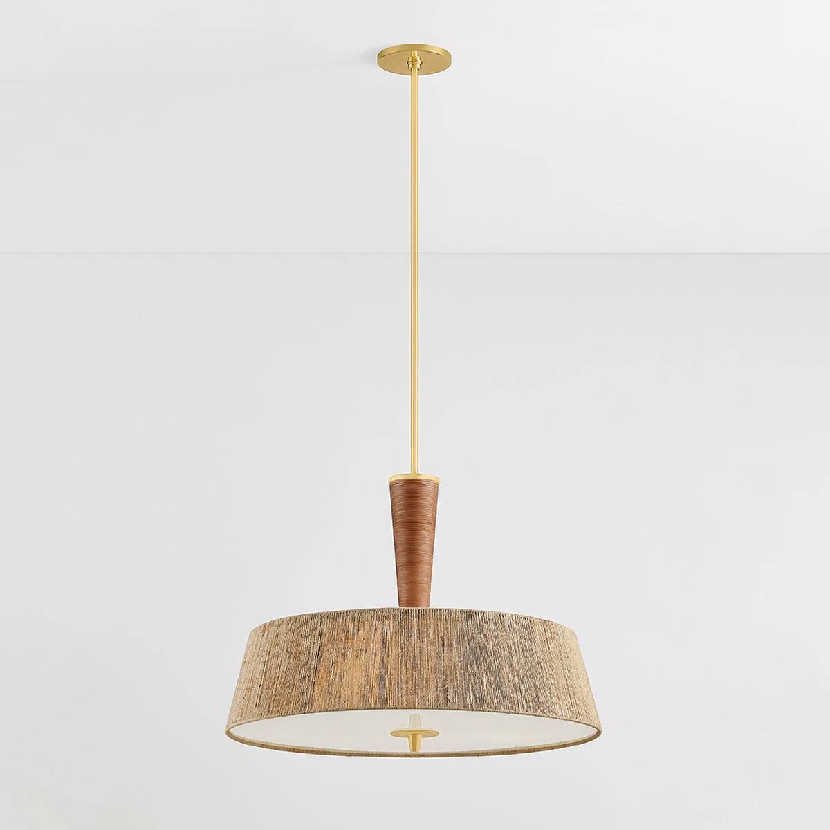 Hudson Valley George 30" 3-Light Pendant Aged Brass detail view 2