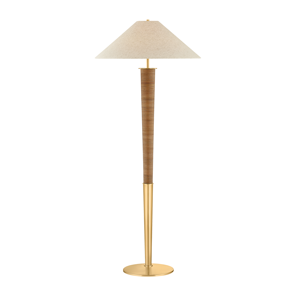 Hudson Valley Bohicket Floor Lamp Aged Brass