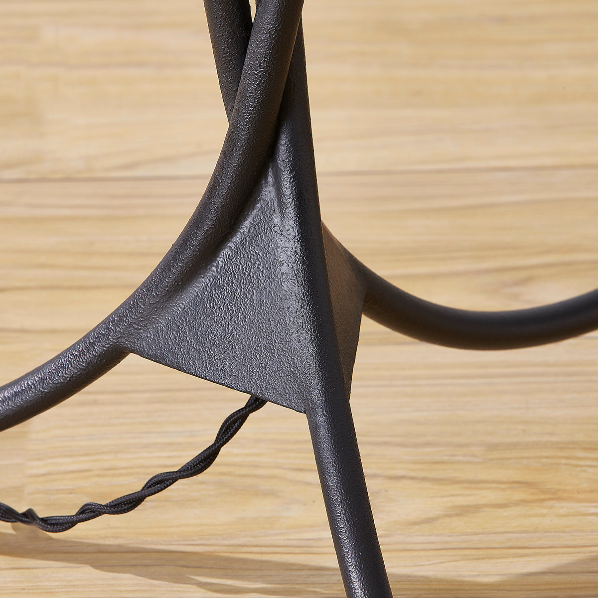 Troy Cedar Floor Lamp Forged Iron Detail 1