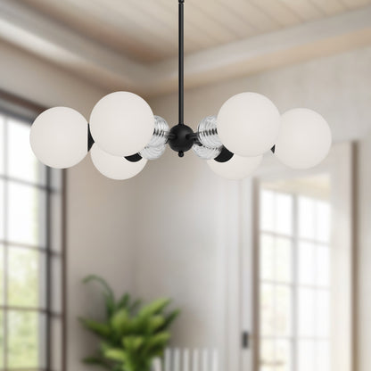 Celia 30" Opal Glass 6-Light Chandelier