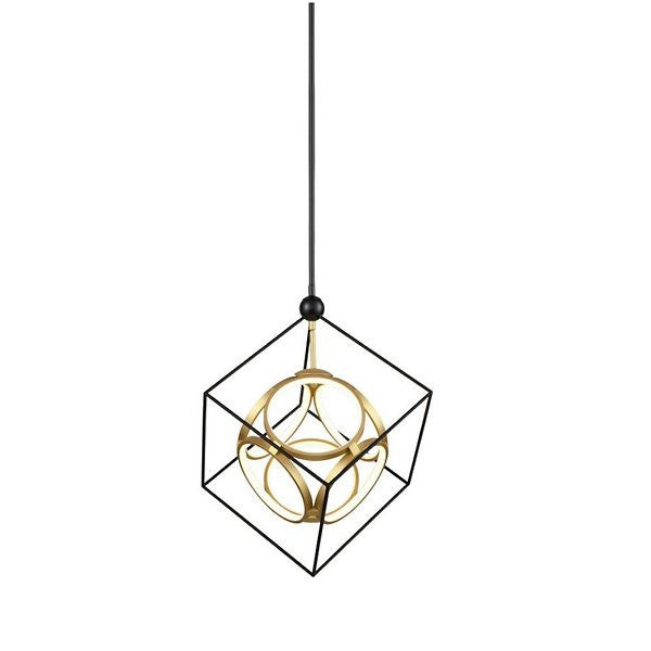 Kuzco Lighting Inc Monza 20-in LED Chandelier Black/Antique Brass