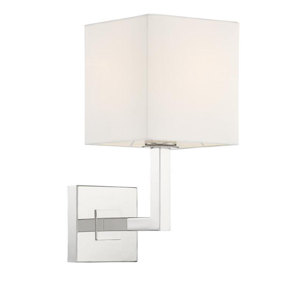 Crystorama Chatham Wall Sconce Polished Nickel