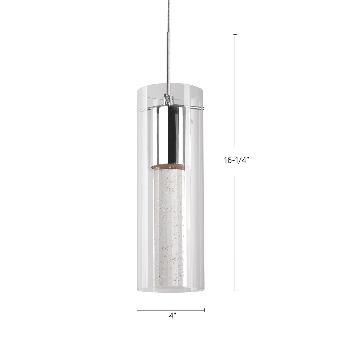 Champagne 4" Pendant - Chrome