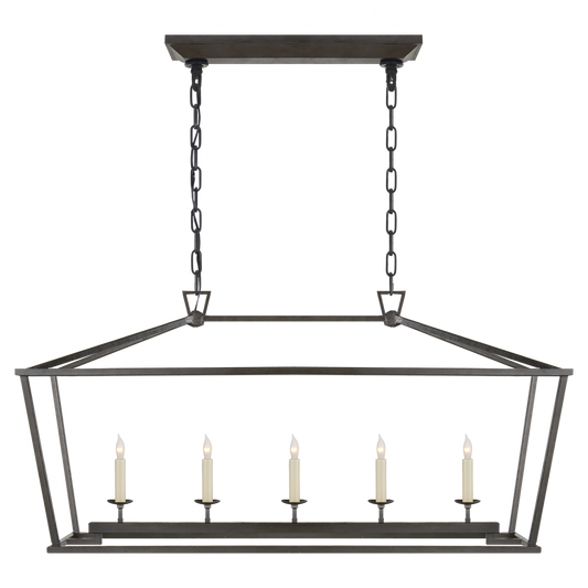 Visual Comfort Signature Darlana Linear Chandelier Gilded Iron