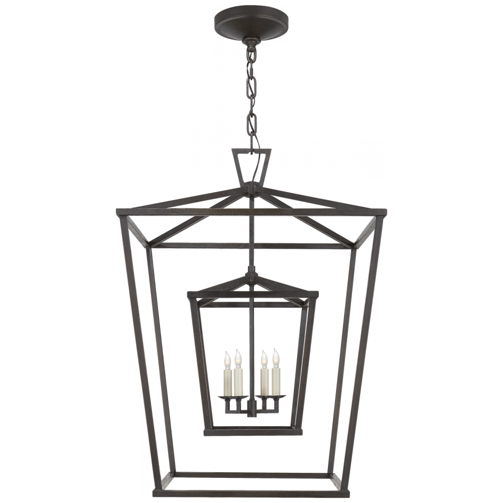 Visual Comfort Signature Darlana Lantern Pendant Aged Iron