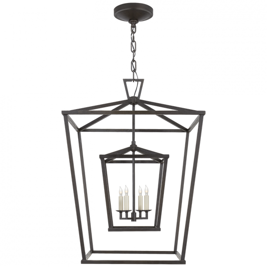 Visual Comfort Signature Darlana Lantern Pendant Aged Iron