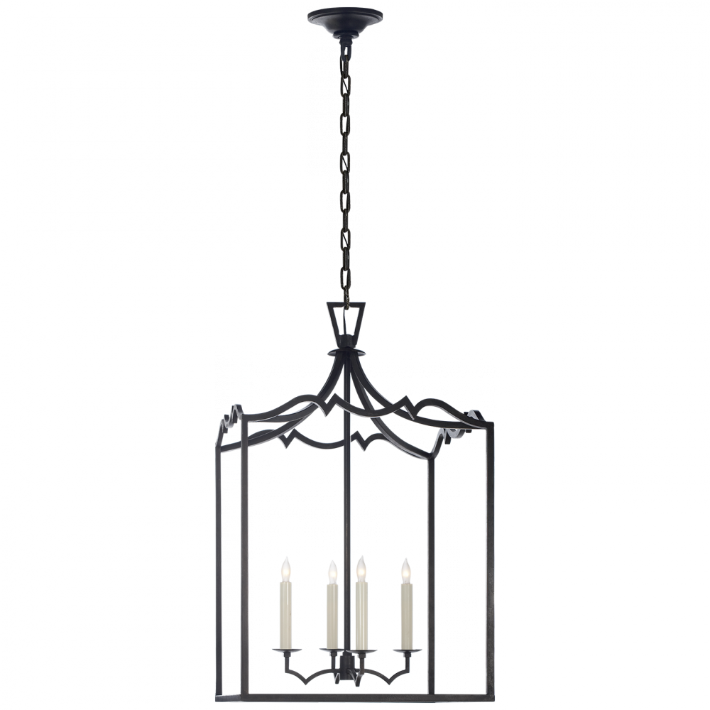 Visual Comfort Signature Darlana Lantern Pendant Aged Iron