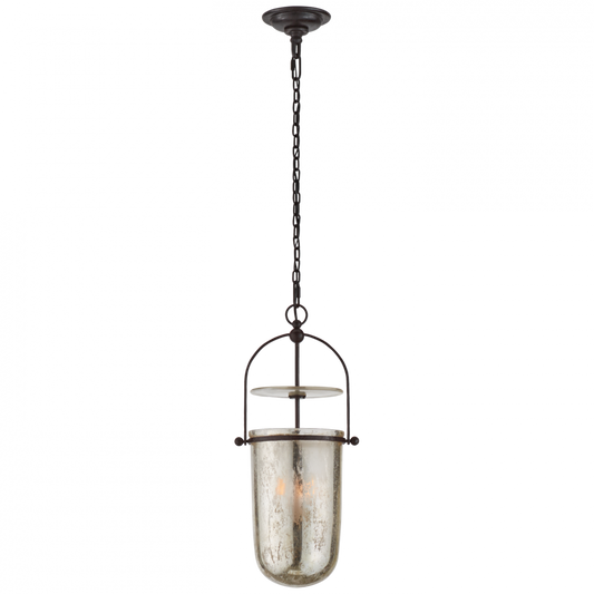 Visual Comfort Signature Lorford Smoke Bell Pendant Aged Iron