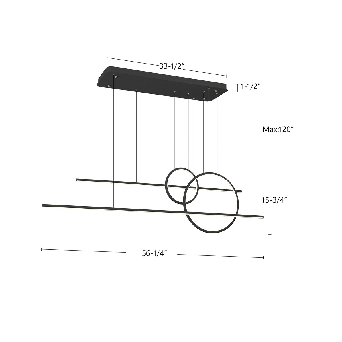 Chute Calypso 56" LED Multi-Pendant