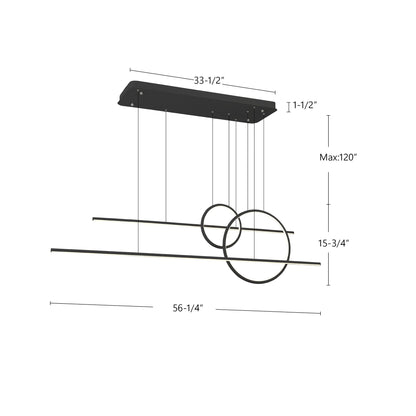 Chute Calypso 56" LED Multi-Pendant