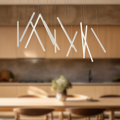 Chute 40" Linear Pendant - White