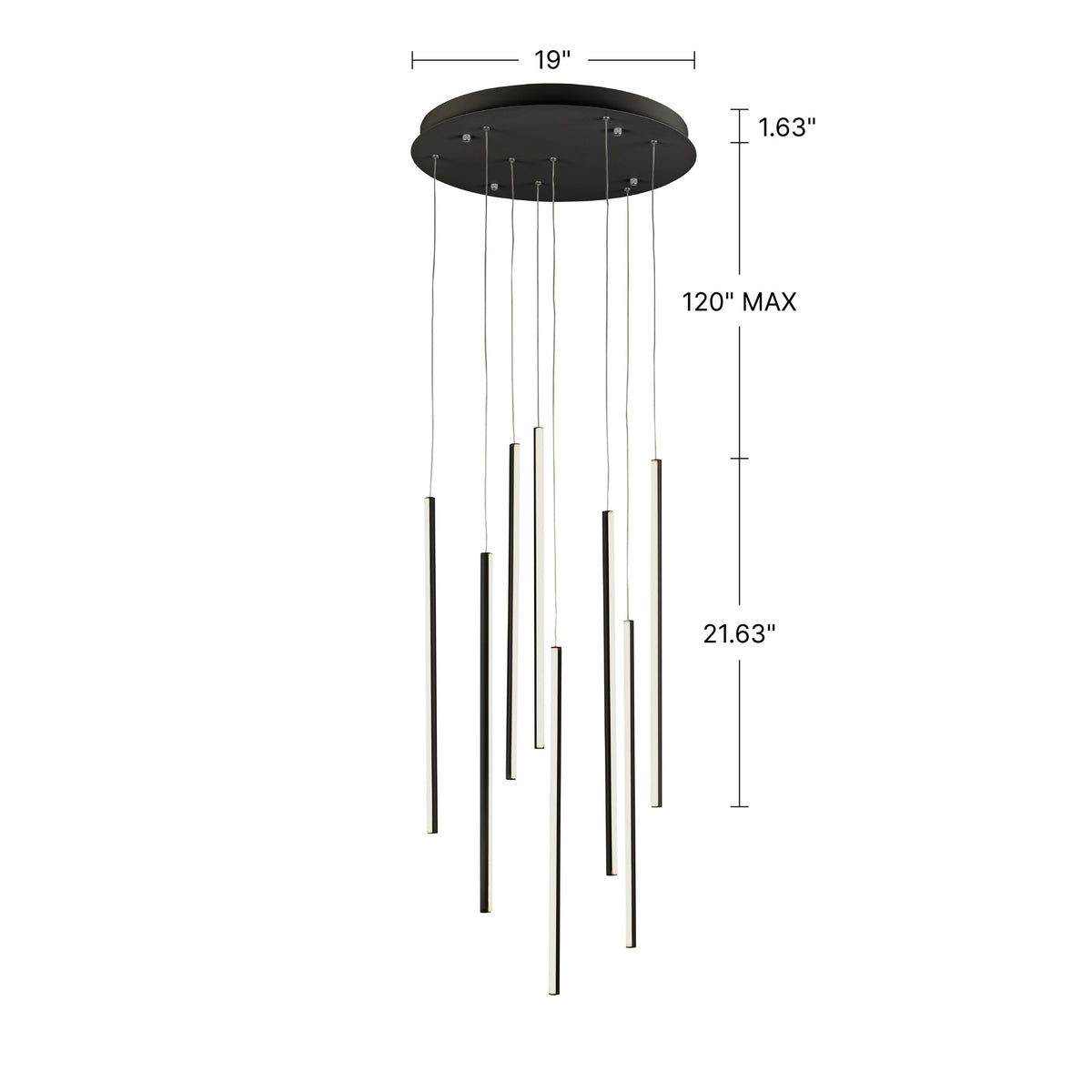 Chute 8-Head Multi Pendant