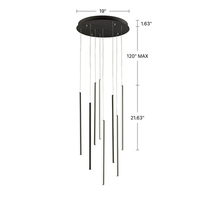 Chute 8-Head Multi Pendant
