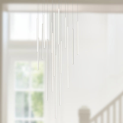 Chute 16-Head Multi Pendant - White