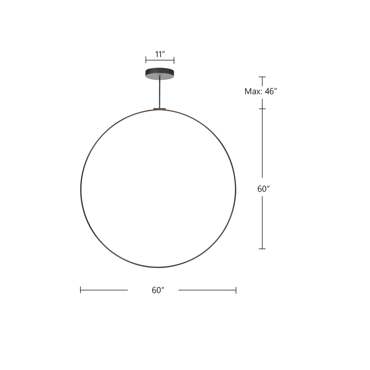 Cirque 60" Pendant - Black