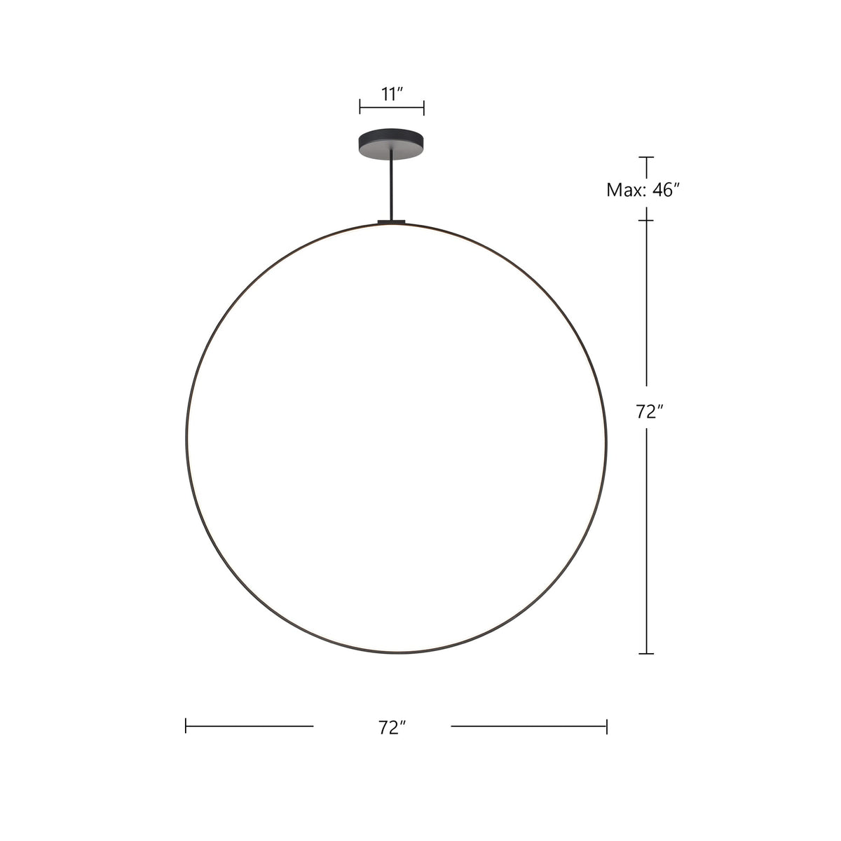 Cirque 72" Pendant - Black