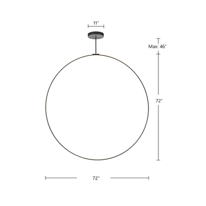 Cirque 72" Pendant - Black