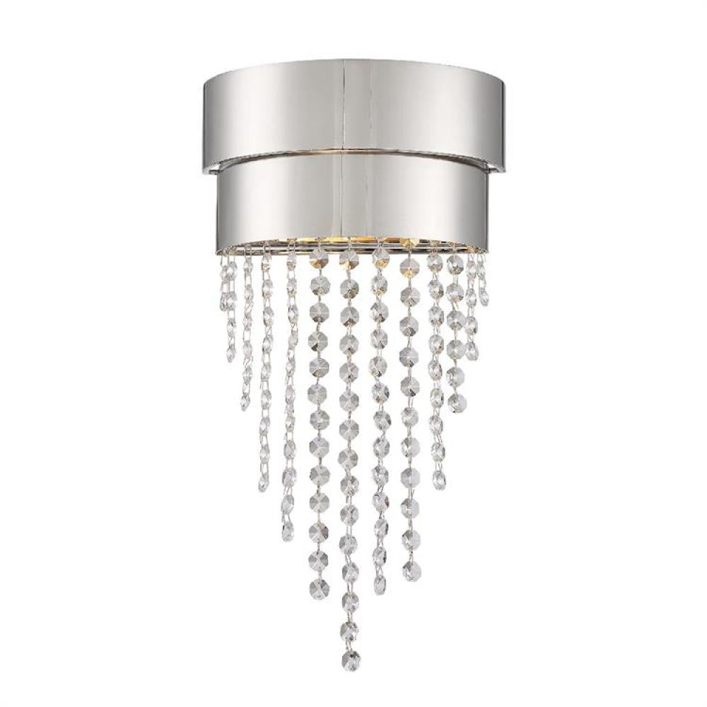 Crystorama Clarksen Wall Sconce Polished Nickel