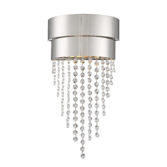 Crystorama Clarksen Wall Sconce Polished Nickel