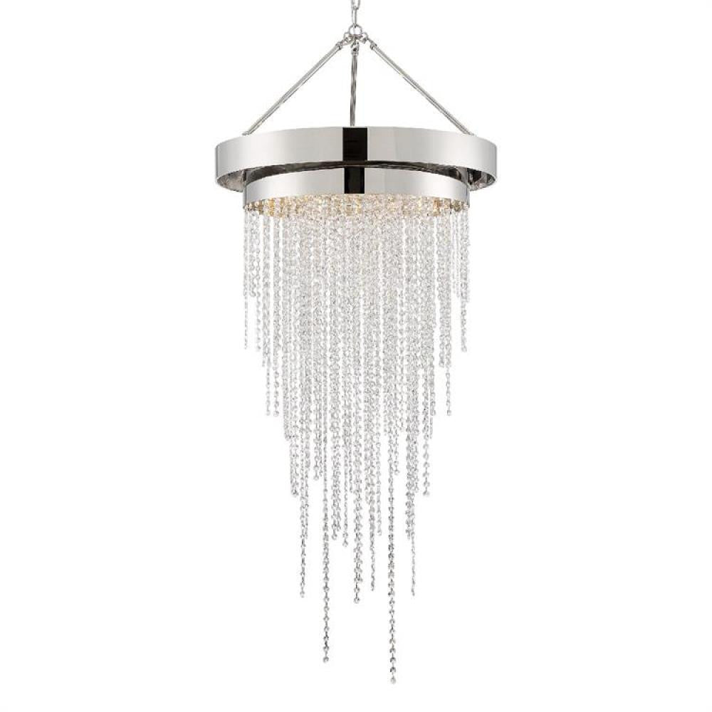 Crystorama Clarksen Chandelier Polished Nickel