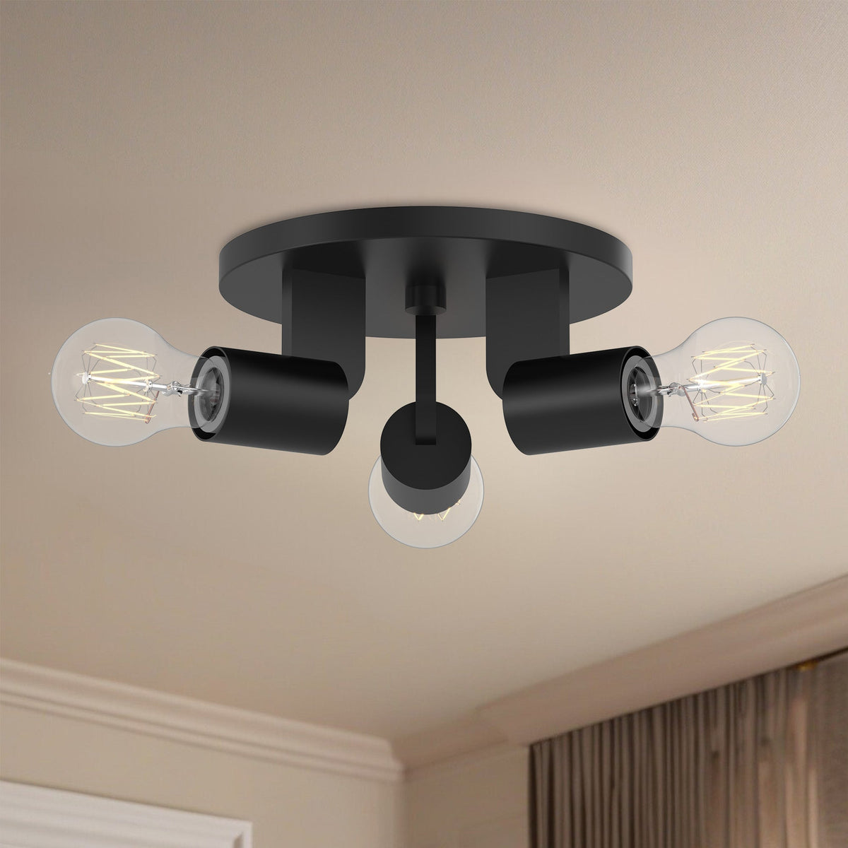 Claire 10" 3-Light Semi-Flush Mount
