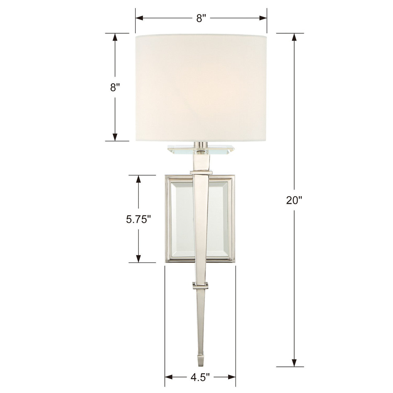 Crystorama Clifton Wall Sconce Aged Brass