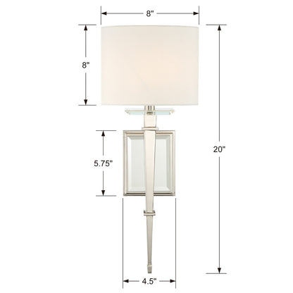 Crystorama Clifton Wall Sconce Aged Brass