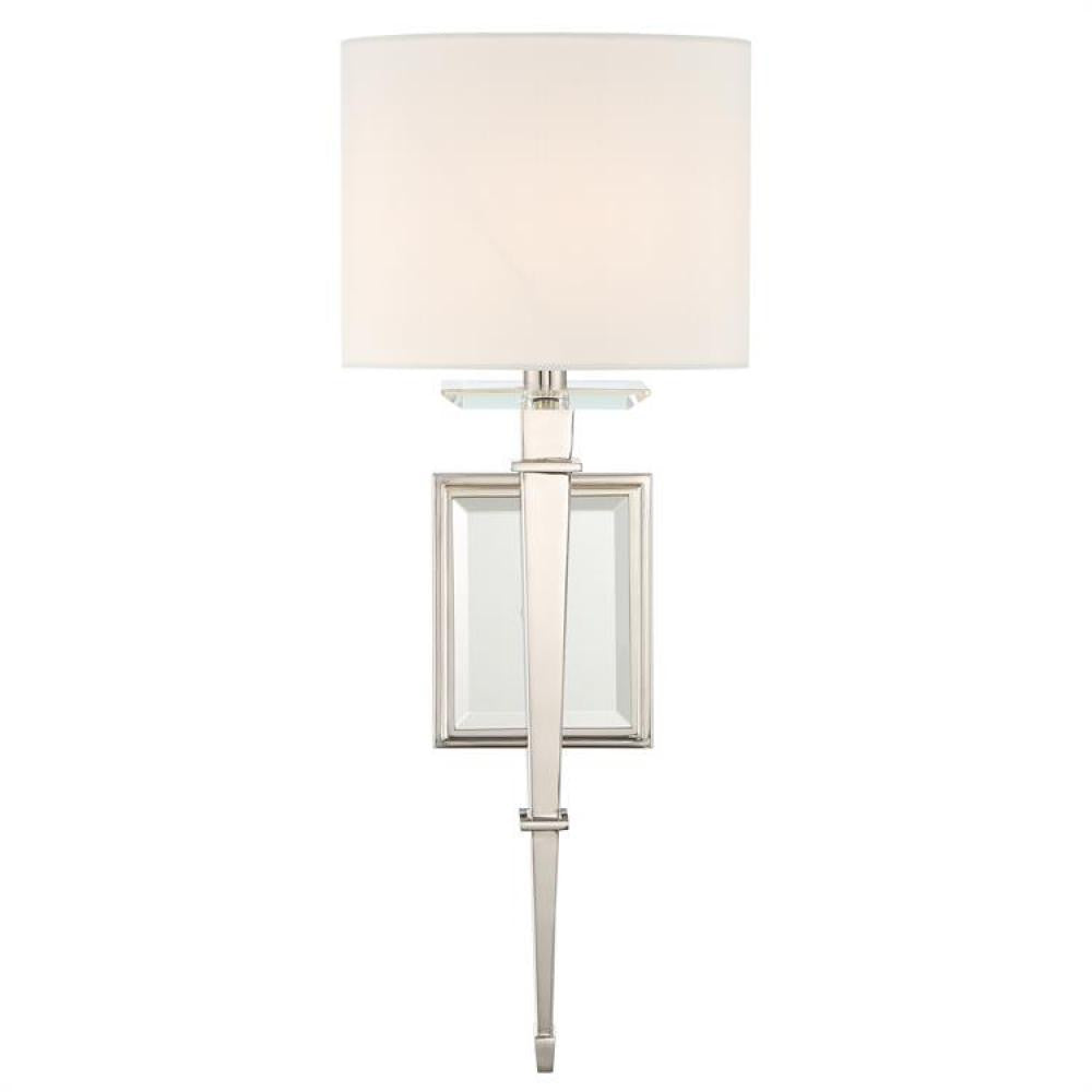 Crystorama Clifton Wall Sconce Polished Nickel
