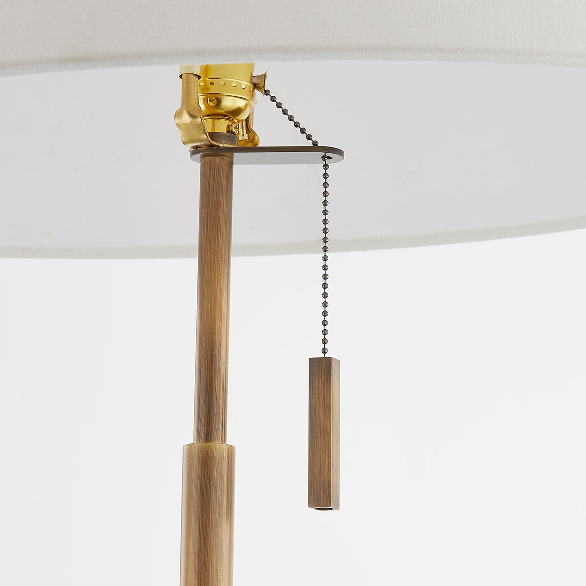 Troy Clic Floor Lamp Patina Brass Detail 1