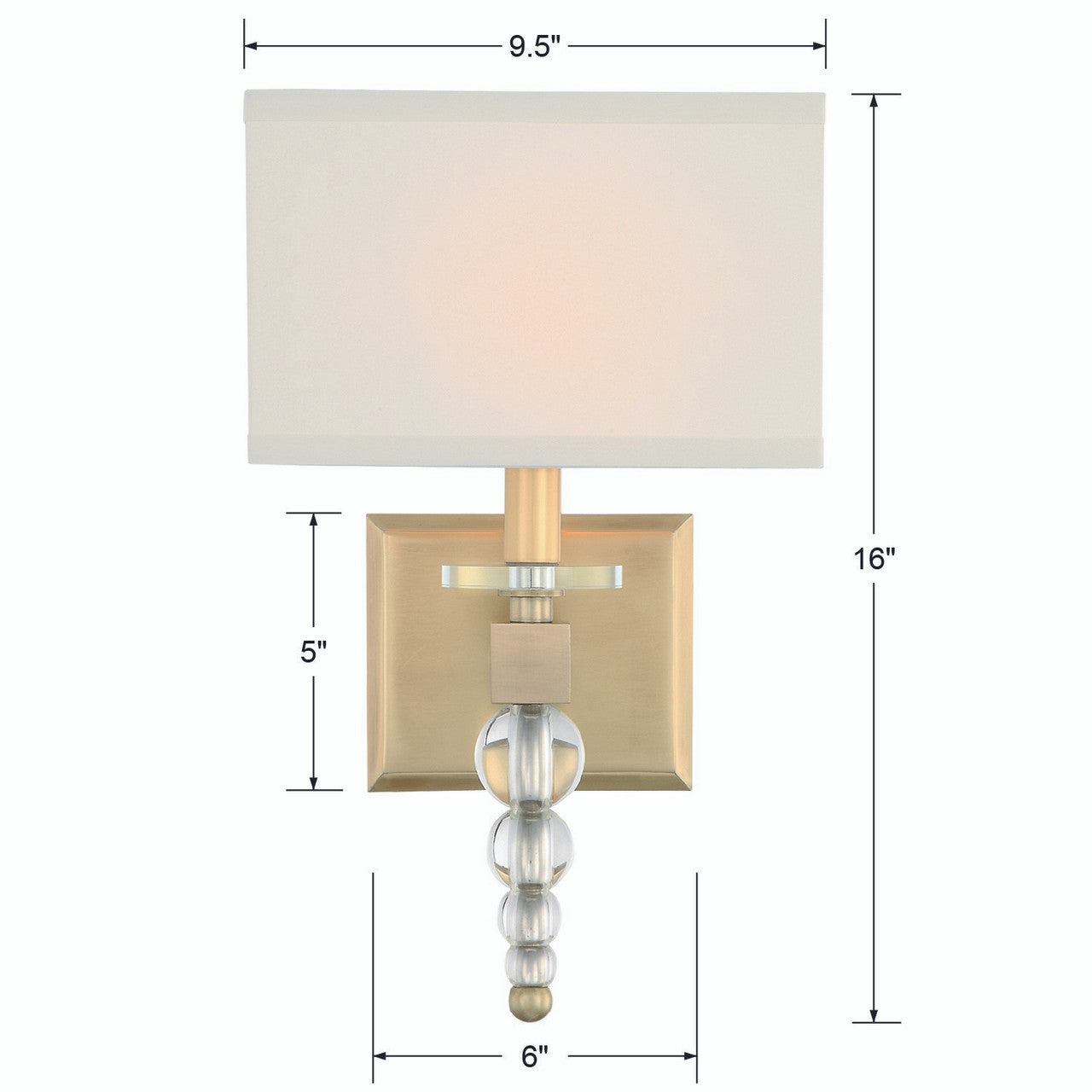 Crystorama Clover Wall Sconce Brushed Nickel