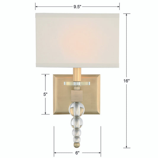 Crystorama Clover Wall Sconce Brushed Nickel