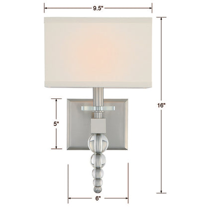 Crystorama Clover 1-Light Wall Sconce - dimensions