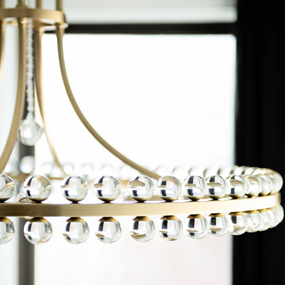 Clover 8-Light Aged Brass Chandelier