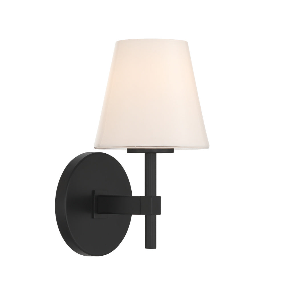 Crystorama Colton 1-Light Wall Sconce Black