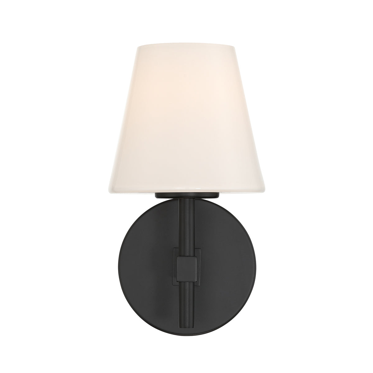 Crystorama Colton 1-Light Wall Sconce Black - detail