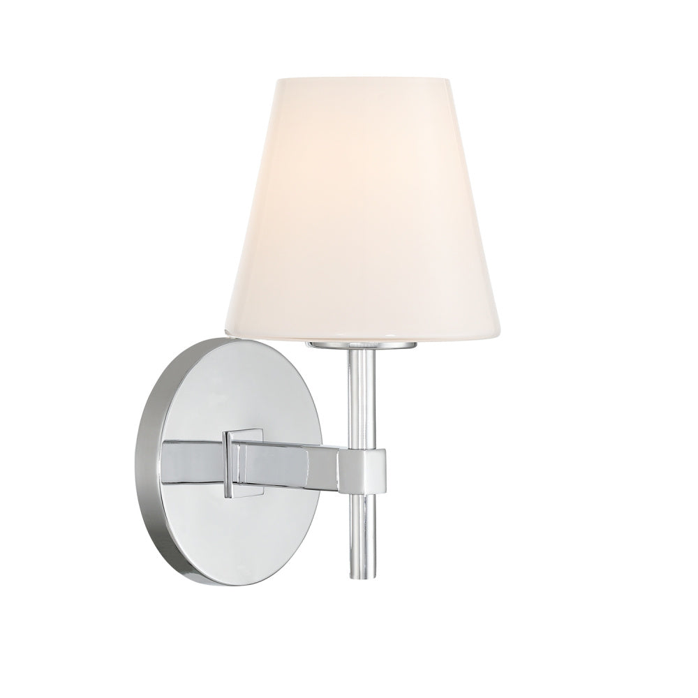 Crystorama Colton 1-Light Wall Sconce Polished Chrome