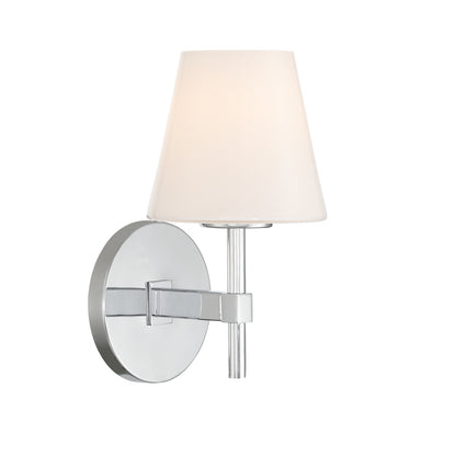 Crystorama Colton 1-Light Wall Sconce Polished Chrome