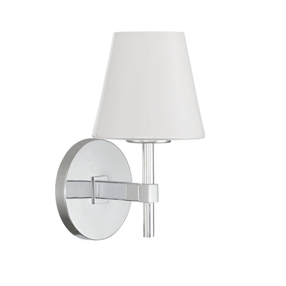 Crystorama Colton 1-Light Wall Sconce Polished Chrome - detail
