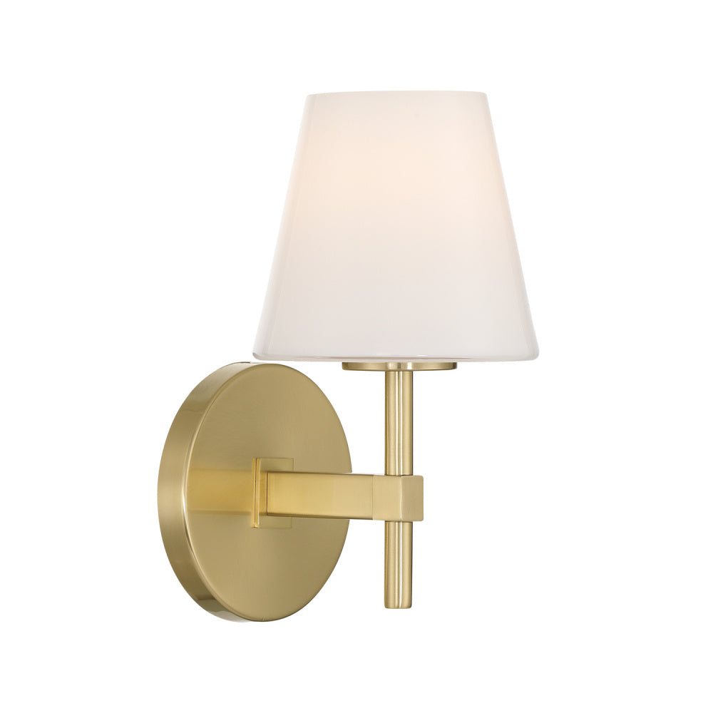 Crystorama Colton 1-Light Wall Sconce Vibrant Gold