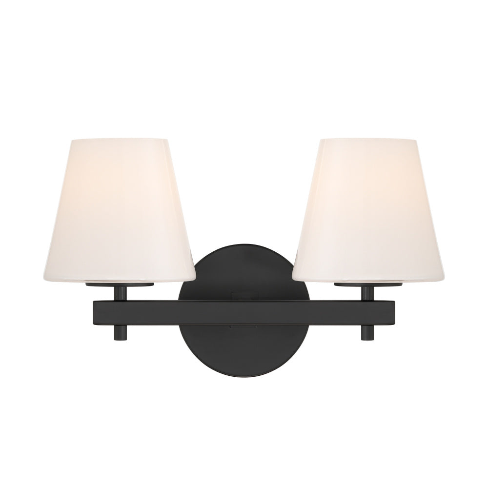 Crystorama Colton 2-Light Bathroom Vanity Black