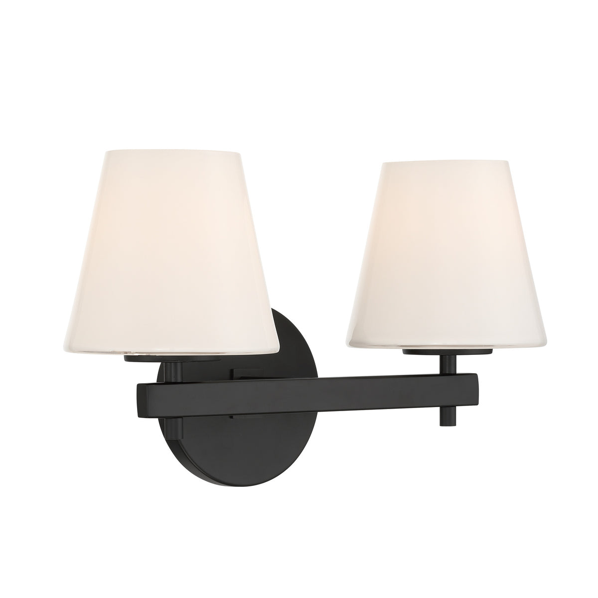 Crystorama Colton 2-Light Bathroom Vanity Black - detail