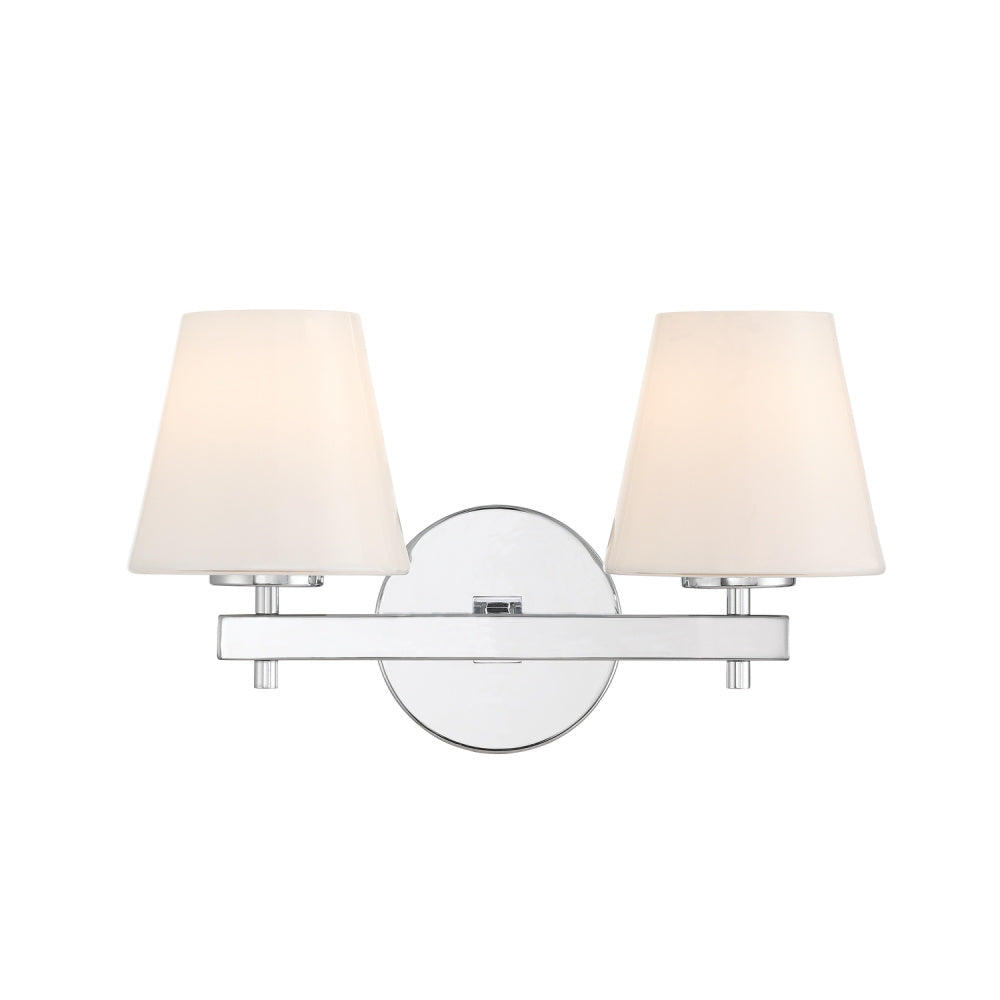 Crystorama Colton 2-Light Bathroom Vanity Polished Chrome