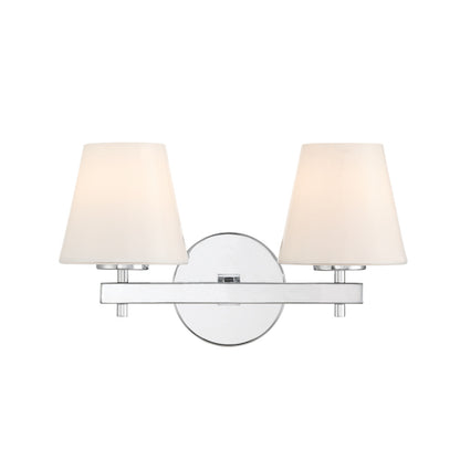 Crystorama Colton 2-Light Bathroom Vanity Polished Chrome