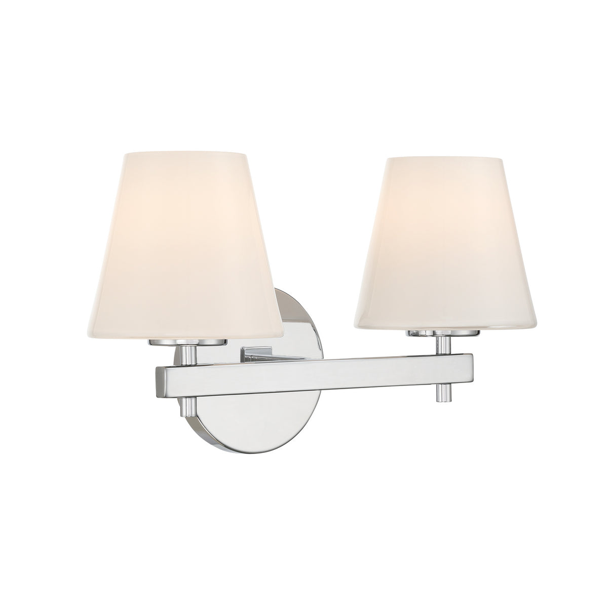 Crystorama Colton 2-Light Bathroom Vanity Polished Chrome - detail
