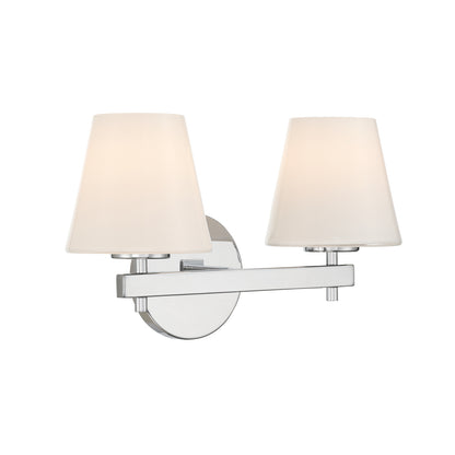 Crystorama Colton 2-Light Bathroom Vanity Polished Chrome - detail