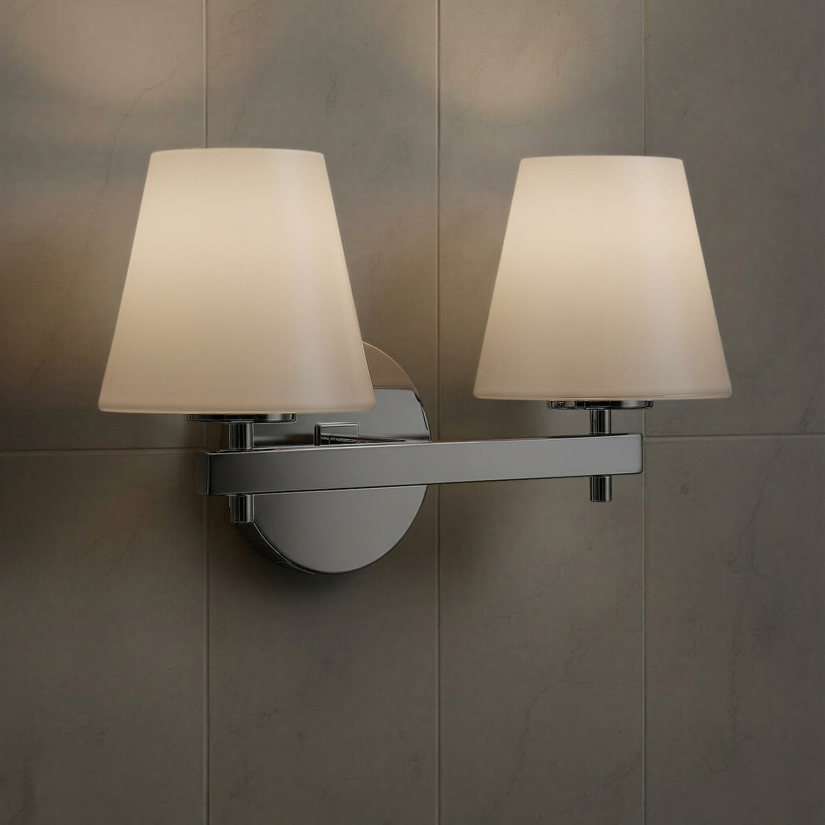 Crystorama Colton 2-Light Bathroom Vanity Polished Chrome - lifestyle